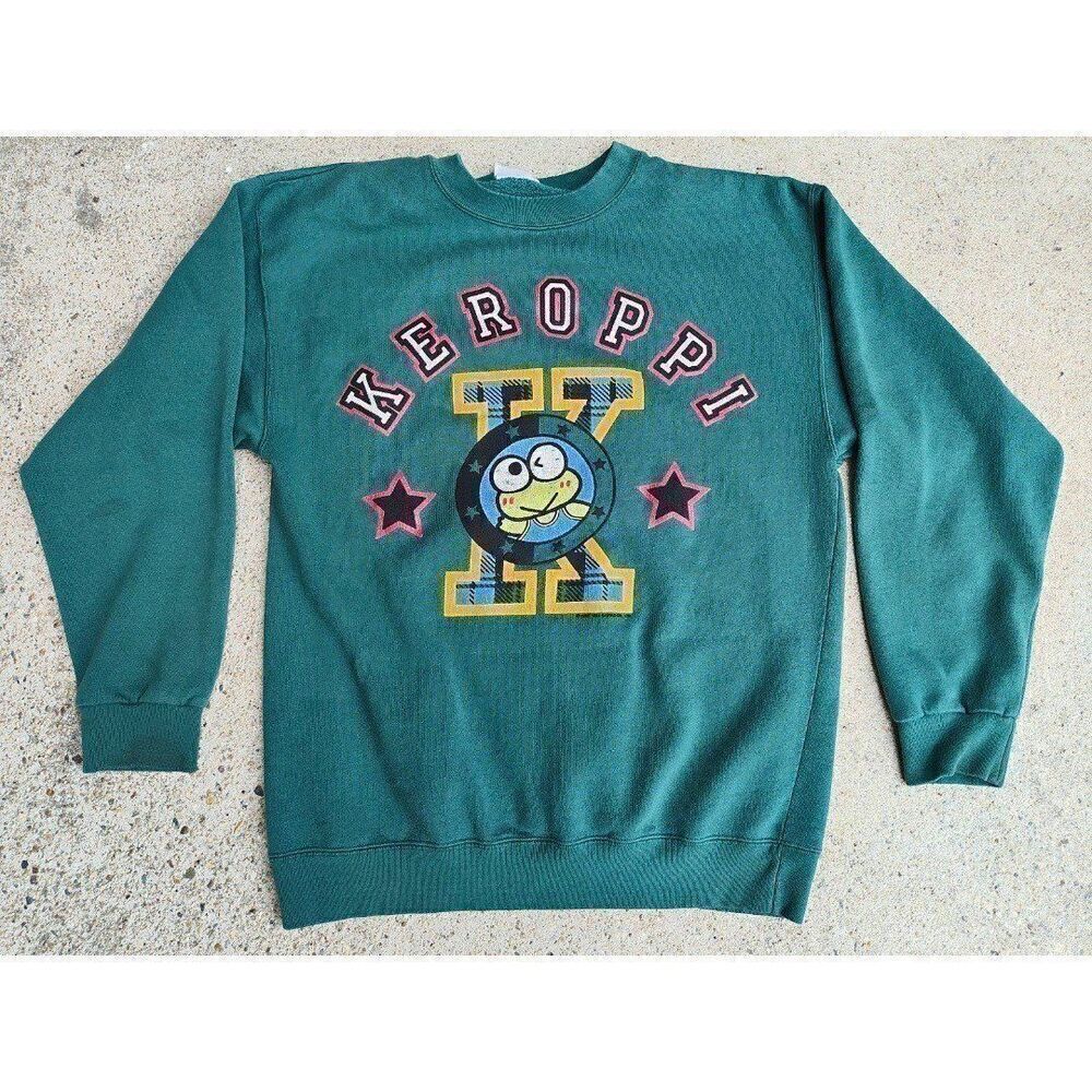 Vintage Keroppi 1994 Sanrio Hello Kitty Crewneck Sweatshirt sz. M-L RARE